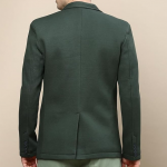 Self Design Notched Lapel Single Breasted Blazer